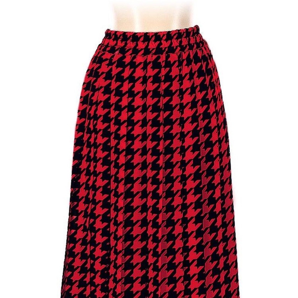 Red & Black Silk Skirt